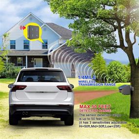 img 3 attached to Solar Driveway Alarm System - 1/4 Mile Transmission Range - Solar Powered, No Battery Replacement - Outdoor Weatherproof Motion Sensor & Detector DIY Security Alert - 1 Receiver, 2 Sensors Kit