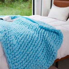 img 2 attached to Blanket Knitted Weighted Blanket Boho Decor（48