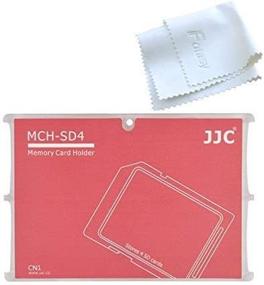 img 1 attached to JJC MCH-SD4CN: Компактный кошелек-кейс для SD-карт с 4-мя слотами для хранения, легкий и тонкий дизайн