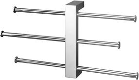 img 3 attached to Gedy Bridge Chrome Wall Mounted Towel Rack with Sliding Rails, 16 inches