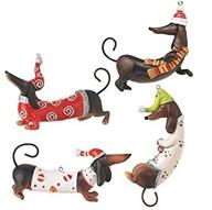 🐶 raz imports - dachshund ornaments: adorable set of 4 collectibles for dog lovers logo
