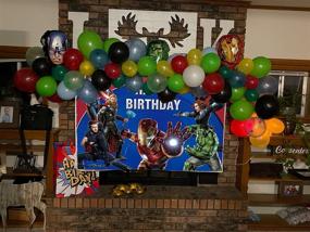 img 1 attached to 🎉 GCH A-vengers Party Supplies Backdrop Superhero Theme Photography Background for Boys Baby Shower Birthday Cake Table Decorations 5x3FT