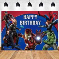 🎉 gch a-vengers party supplies backdrop superhero theme photography background for boys baby shower birthday cake table decorations 5x3ft logo