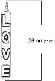 img 1 attached to 📿 Bulk Pack of 144 JGFinds Blessed Love Faith Message Charms, Silver Tone - Ideal for Crafts and Jewelry Making (1 1/8" Size, 48 of Each)