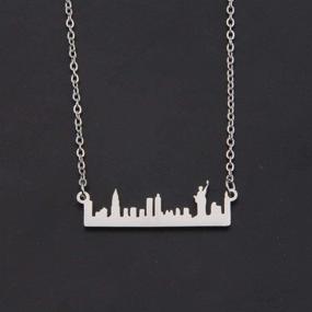 img 3 attached to 🏙️ KUIYAI City Skyline Necklace - Delicate Architectural Jewelry for Enhanced SEO