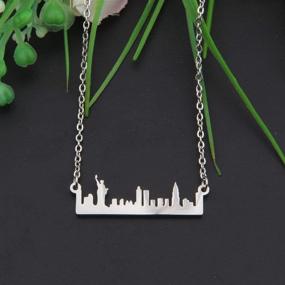 img 1 attached to 🏙️ KUIYAI City Skyline Necklace - Delicate Architectural Jewelry for Enhanced SEO