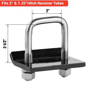 img 3 attached to 🔒 CZC AUTO Жесткий затяжитель фаркопа - прочная стабилизация из нержавеющей стали 304 для фаркопа 1,25 и 2 дюйма, незамерзающая фиксация фаркопа для грузового ящика на фаркопе, держатель для велосипедов и крепление прицепа