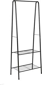 img 4 attached to 👕 JEROAL Clothing Garment Rack: Efficient Entryway Storage Shelf with 2-Tier Metal Shelving, Black