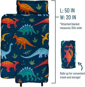 img 1 attached to Microfiber Nap Mat with Pillow for Toddler Boys and Girls | Ideal for Daycare and Preschool | BPA-Free | Olive Kids | Jurassic Dinosaurs