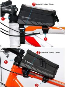 img 1 attached to 🚲 Roswheel Bike Frame Pannier & Front Tube Cell Phone Bag: Convenient Storage for Cyclists