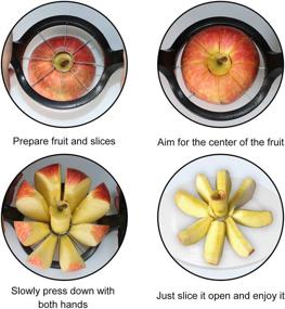 img 2 attached to 🍏 LIANGKEN Apple Slicer Corer Cutter - Professional 8 Slice Apple Cutter, Sharp Pear Divider Wedger with Comfortable Handle - Durable and Sturdy Fruit Cutter Kitchen Gadgets