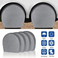 set of 4 rv tire covers - universal fit for trucks, suvs, trailers, campers - ideal for tire diameters 26-29 inches logo