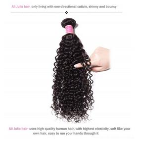 img 1 attached to 🌟 Ali Julia Brazilian Virgin Curly Hair Weave - 8A Grade 100% Unprocessed Human Hair Extensions, 1 Bundle Natural Color, 95-100g/pc, 22-inch Length