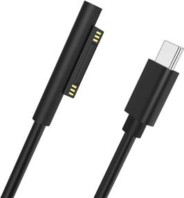 img 4 attached to 💻 MIUOLV Surface Connect to USB-C Charging Cable - Compatible with Surface Devices, Black Male - Works with 45W 15V 3A USBC Charger