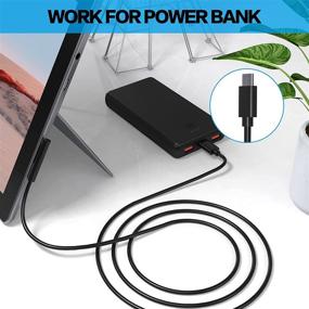 img 2 attached to 💻 MIUOLV Surface Connect to USB-C Charging Cable - Compatible with Surface Devices, Black Male - Works with 45W 15V 3A USBC Charger