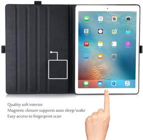 img 2 attached to 📱 ProCase iPad Pro 12.9 2017/2015 Case - Premium Stand Cover with Apple Pencil Holder (Black)