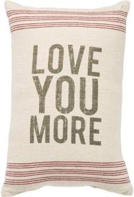 img 4 attached to 🌈 Primitives by Kathy Striped Love You More Pillow, 10 inches x 15.5 inches