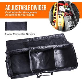 img 1 attached to 🔥 Premium Under Seat Storage Bag for Full Size Trucks - Compatible with F150 2009-2020 SuperCrew Cab & Dodge Ram 1500 2019-2020 Crew Cab