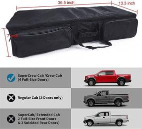 img 2 attached to 🔥 Premium Under Seat Storage Bag for Full Size Trucks - Compatible with F150 2009-2020 SuperCrew Cab & Dodge Ram 1500 2019-2020 Crew Cab