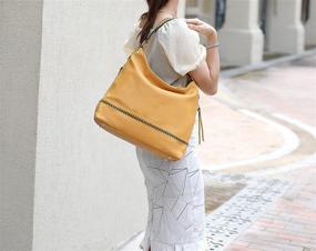 img 2 attached to 👜 Стильные сумки Hobo коллекции MKF: мягкая женская сумка из PU-кожи с модной ручкой сверху – Найдите идеальную плечевую сумку!