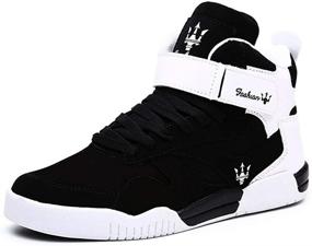 img 4 attached to KUXIE Men's Fashion Sneakers Training Shoes M729 - Black