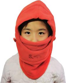 img 4 attached to Winter Windproof Ski Hat for Kids: Leories Thick Warm Face Cover Cap with Adjustable Fit