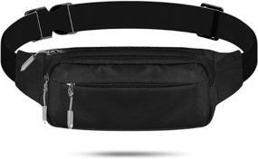 img 4 attached to 🎒 Versatile Triple Pocket Waist Bag: Water-Resistant Fanny Pack for Men and Women - Ideal for Running, Hiking, Travel, and Workouts