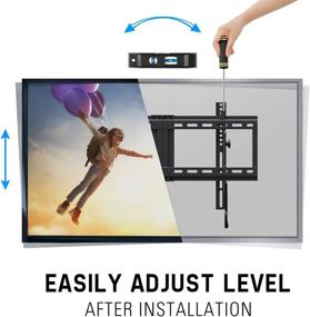 img 3 attached to 📺 Low Profile TV Wall Mount by Mounting Dream | Fits 42-70 inch TVs up to 110lbs | Tilting TV Mount with Max VESA 600x400mm | Compatible with 16-24 inch Studs | Easy Level Adjustment after Installation