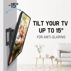 img 2 attached to 📺 Low Profile TV Wall Mount by Mounting Dream | Fits 42-70 inch TVs up to 110lbs | Tilting TV Mount with Max VESA 600x400mm | Compatible with 16-24 inch Studs | Easy Level Adjustment after Installation