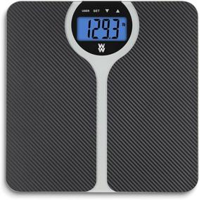 img 4 attached to 🔢 WW Scales by Conair: Carbon Fiber Design BMI Bathroom Scale - 400 Lbs. Capacity, Track BMI for 4 Users