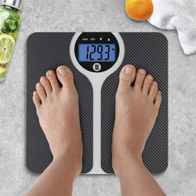 img 3 attached to 🔢 WW Scales by Conair: Carbon Fiber Design BMI Bathroom Scale - 400 Lbs. Capacity, Track BMI for 4 Users