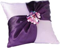 💍 lillian rose purple wedding ring pillow with flower detail, 8' (rp760) logo