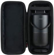 🔊 khanka hard travel case: ideal replacement for bose portable smart speaker (square triple black) - secure protection! logo