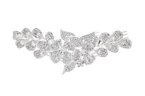 img 2 attached to Floral Design Rhinestones Crystal Wedding