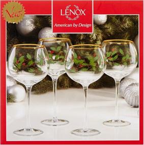 img 3 attached to Optimized Lenox 🍷 Holiday 4-Piece Wine Glass Set