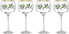 img 4 attached to Optimized Lenox 🍷 Holiday 4-Piece Wine Glass Set