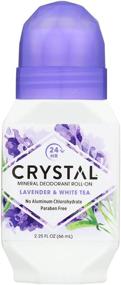 img 1 attached to Long-Lasting Protection: Crystal Mineral Deodorant Roll-On, Lavender & White Tea (2.25 oz) - Pack of 2