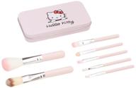 😺 hello kitty soft makeup brush set: 7 pcs professional pink brushes with box logo