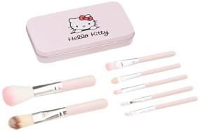 img 3 attached to 😺 Hello Kitty Soft Makeup Brush Set: 7 Pcs Professional Pink Brushes with Box