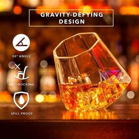 img 1 attached to 🥃 Dragon Glassware Diamond Whiskey Glasses - Premium Barware for Scotch, Bourbon, Liquor, Cocktails - Ideal Christmas Gifts with Exquisite Packaging - 10-Ounce, Set of 2