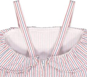 img 1 attached to 👗 Stylish Sleeveless Ruffle Romper: Hope Henry Girls' Clothing