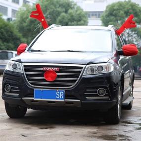img 3 attached to 🎅 Enhance Your Vehicle's Christmas Spirit with Reindeer Antlers and Red Nose Set – The Perfect Car Ornament and Truck Accessory!