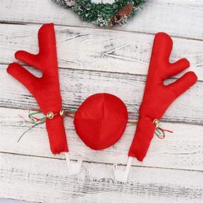 img 2 attached to 🎅 Enhance Your Vehicle's Christmas Spirit with Reindeer Antlers and Red Nose Set – The Perfect Car Ornament and Truck Accessory!