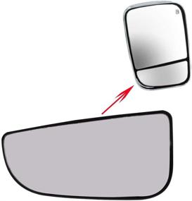 img 3 attached to GSRECY Driver Side Rearview Glass for Dodge Ram 1500 2500 3500 2010-2020: Tow Mirror Spotter Lower Glass With Holder (Left)
