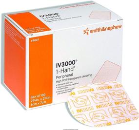 img 1 attached to 🩹 Smith & Nephew IV3000 1-Hand Transparent Dressings 2-3/8"x2-3/4", Pack of 10 Dressings: Protect and Heal Wounds with IV3000 Transparent Dressings