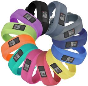 img 4 attached to 🌿 Mosstek Bands - Compatible with Garmin Vivofit 3/jr/jr 2, Soft Silicone Replacement Sport Wristbands for Kids, Girls, Boys, Women, Men - Available in Various Sizes