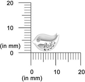 img 2 attached to 🐦 Изысканные серьги-гвоздики с маленьким воробьем для младенца: 0,05 карата черного настоящего бриллианта, с резьбовой задней частью, подарок для любителя птиц - золото 14К и серебро 925