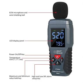 img 1 attached to 🔊 Handheld Sound Level Meter with LCD Display - Mini Digital Decibel Tester and Alarm (30-130dBA)