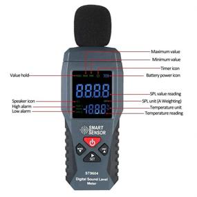img 2 attached to 🔊 Handheld Sound Level Meter with LCD Display - Mini Digital Decibel Tester and Alarm (30-130dBA)