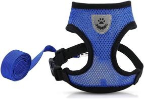img 3 attached to Blue Cat Harness and Leash Set - Adjustable Escape Proof Vest with Reflective Strips, Breathable and Easy Control Jacket for Outdoor Walking - Suitable for Small to Large Cats (S Size)